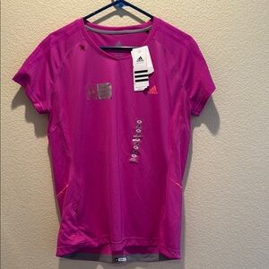 Adidas Pink Fitted Short Sleeve T-Shirt